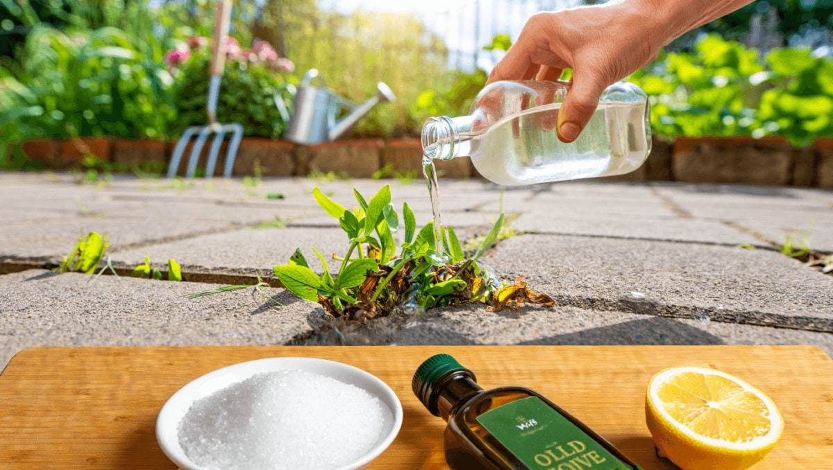 The 3 Common Kitchen Staples Experts Say You Need To Kill Weeds DIY-Style