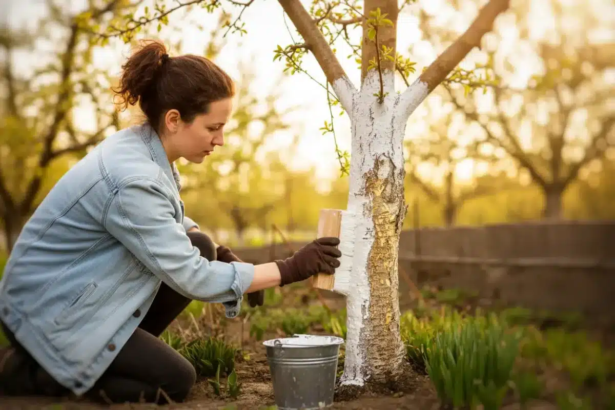 Why Painting Tree Trunks White Is the Secret to Healthier Orchards, According to Experts