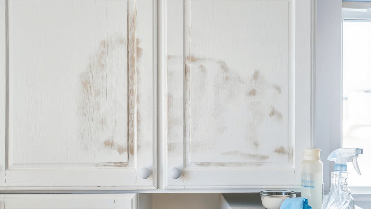 Here's How To Clean Your Water-Stained Wood Cabinets & Bring Them Back To Life