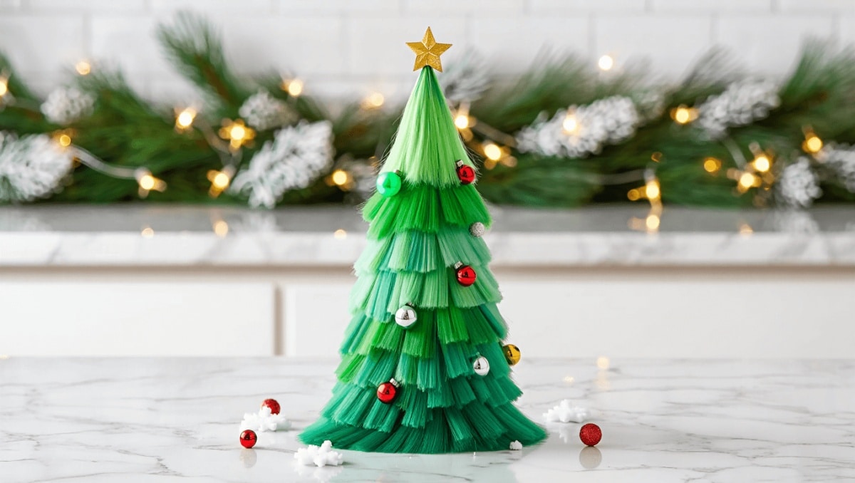 Transform A Dollar Tree Cleaning Staple Into Adorable Christmas Tree Decor