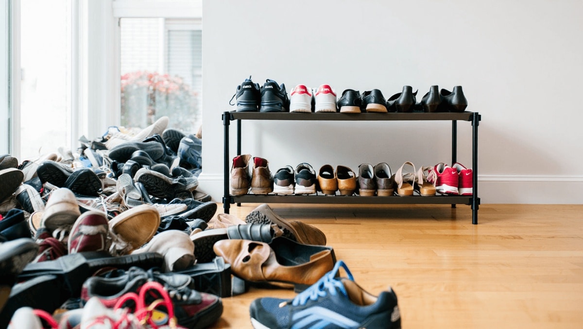 This Creative Dollar Tree Hack Organizes Your Shoe Clutter With An Unexpected Item