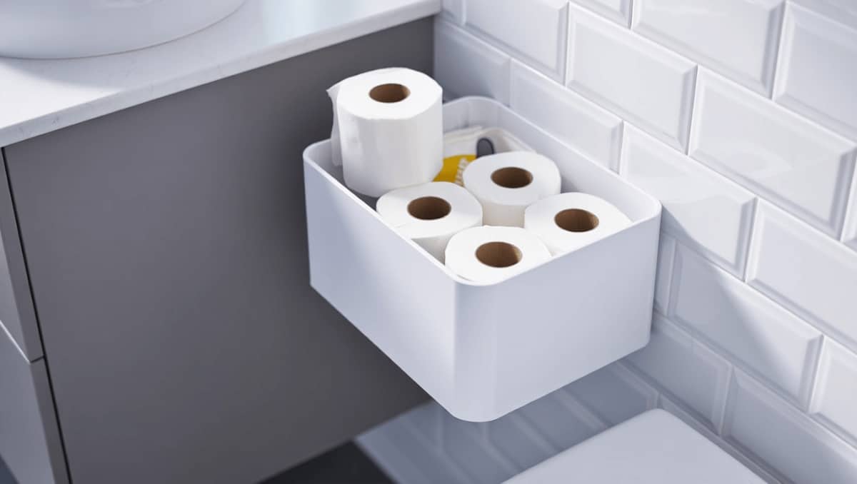 The Genius IKEA Trick You Need To Store Extra Toilet Paper