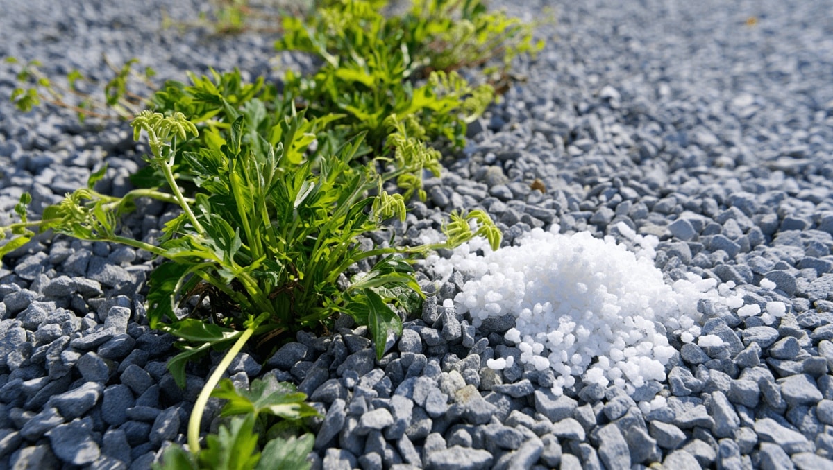 This Winter Essential Can Permanently Kill Weeds In Gravel (But There's A Catch)