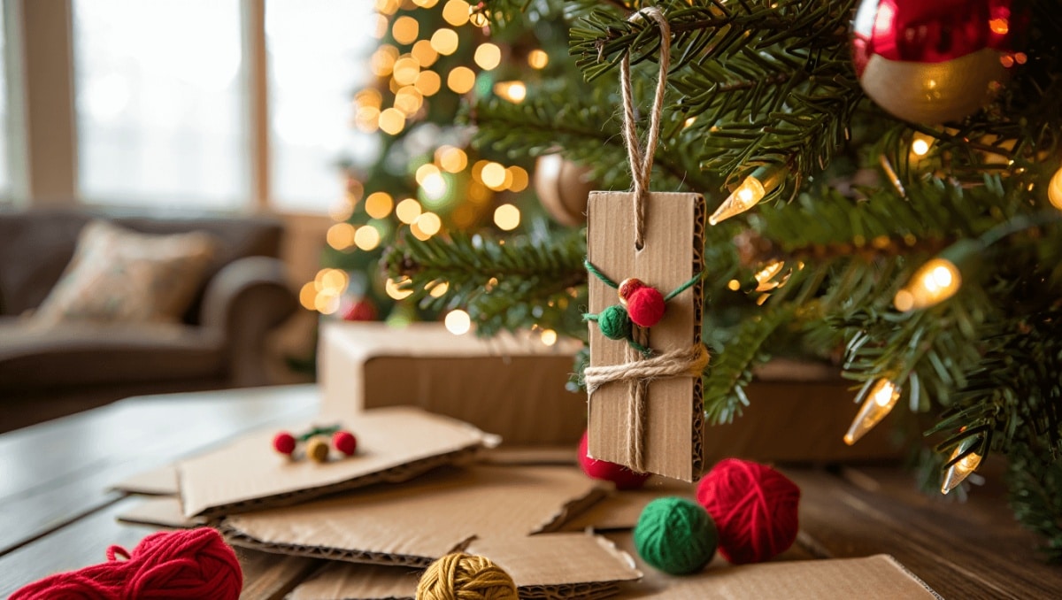 Transform Leftover Cardboard Into The Sweetest DIY Christmas Tree Decor