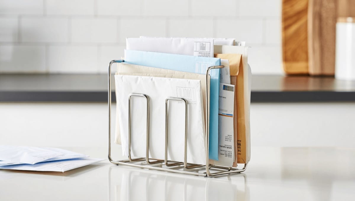 Keep Mail And Paper Clutter Organized With A Dollar Tree Napkin Holder Hack