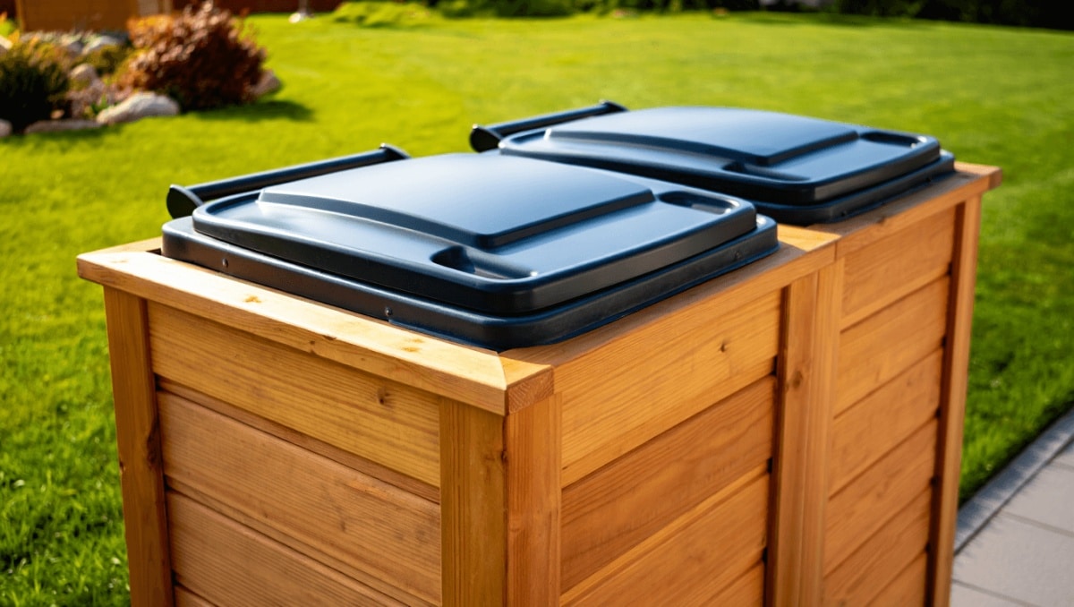 Farewell To Outdoor Trash Can Eyesores: This Budget DIY Hides Them In Style