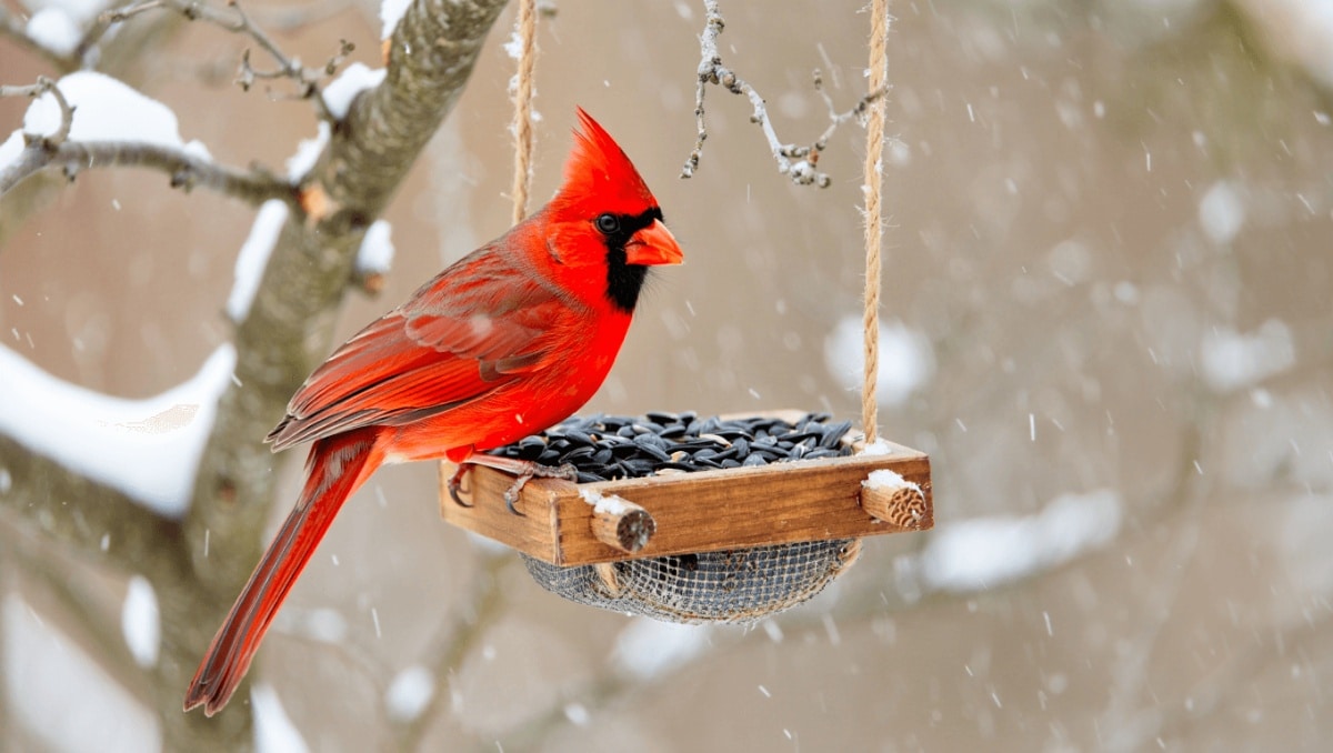 The Best Type Of Feeder To Attract Cardinals To Your Yard This Winter