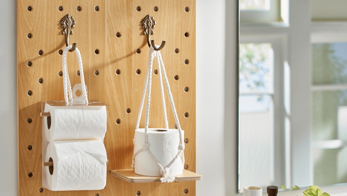 Turn Dollar Tree Finds Into Trendy Toilet Paper Storage That Doubles As Decor