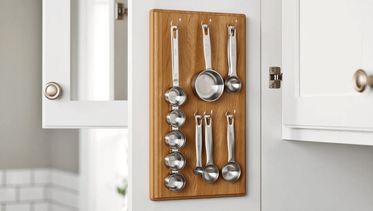 Free Up Drawer And Cabinet Space With This Smart Measuring Cups Storage Solution