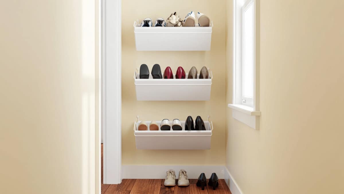 Not In A Closet Or Cabinet: This Shoe Storage Idea Keeps Them Organized In Tight Spaces