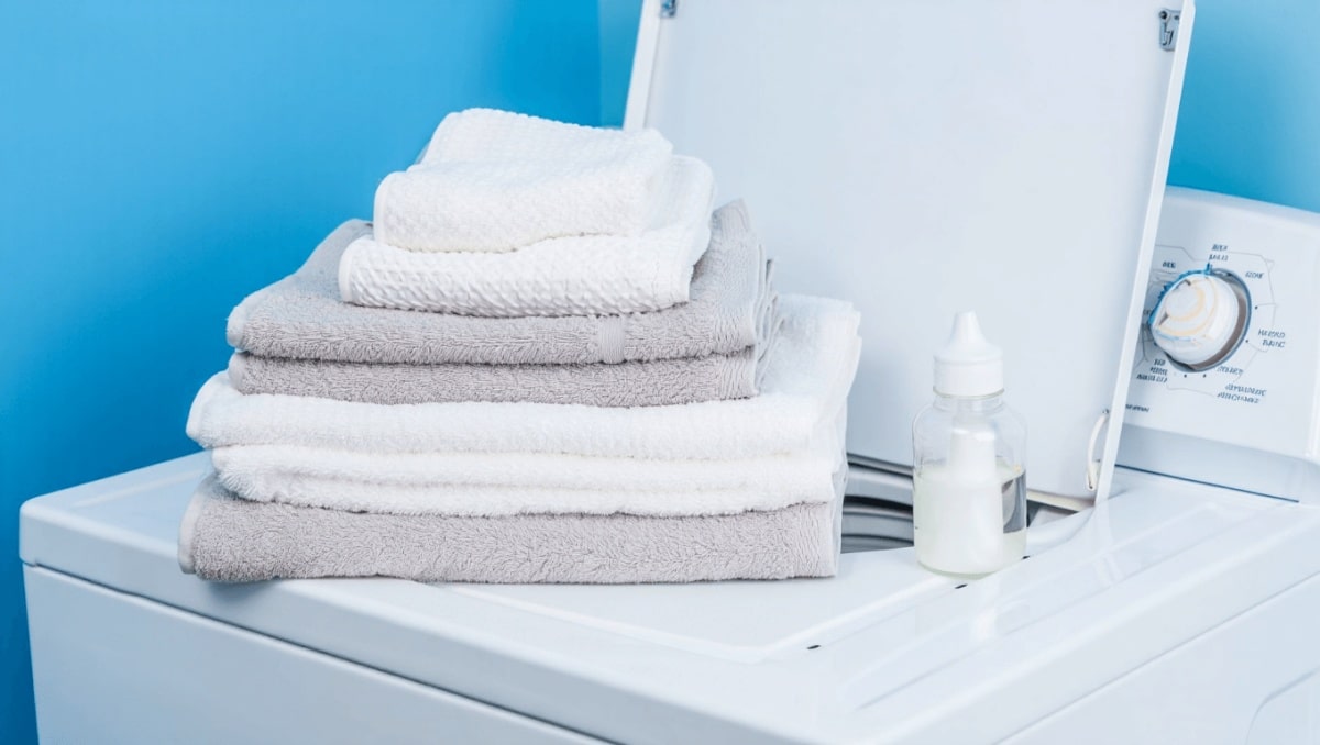 The Forgotten Kitchen Liquid That Softens Towels In The Wash With Minimal Effort