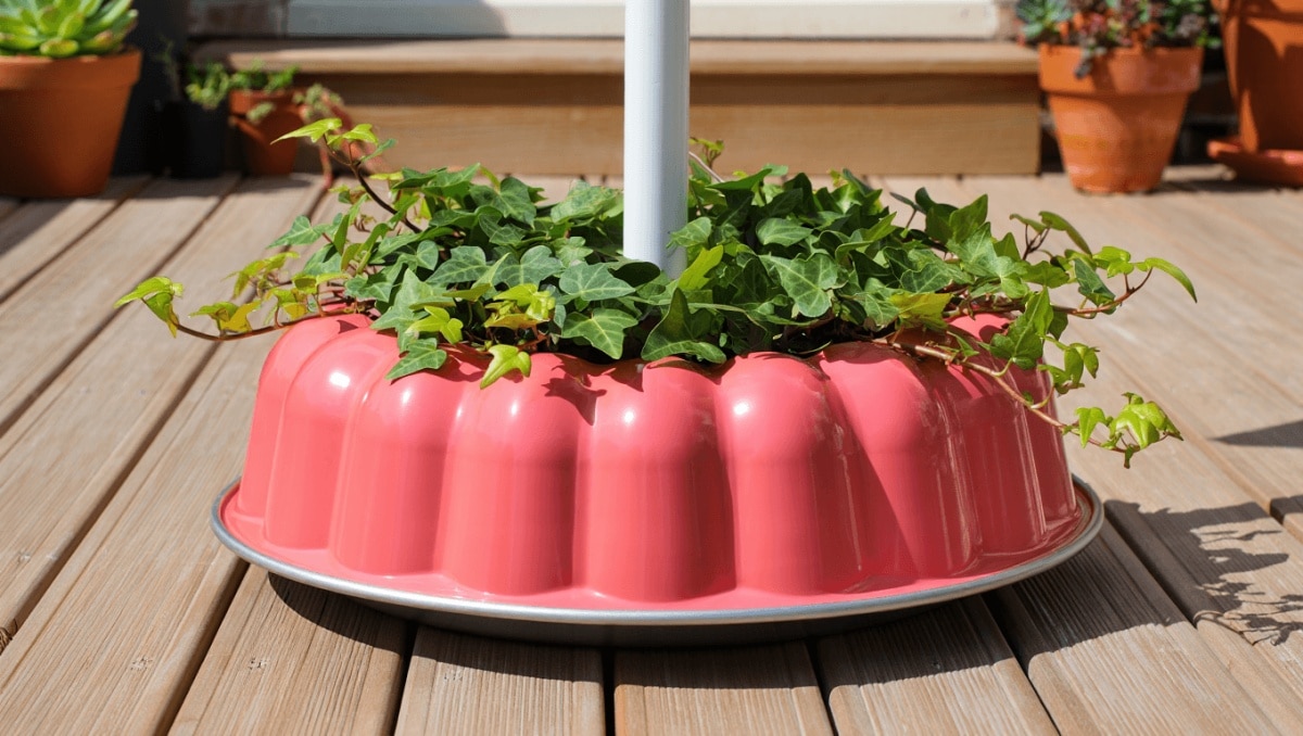 Don't Toss An Old Bundt Pan — Make An Adorable Patio Planter