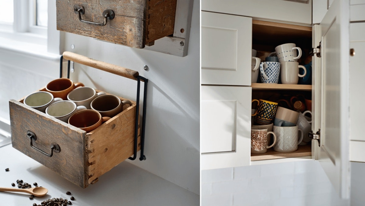 Turn A Common Thrift Store Find Into A Genius Coffee Mug Storage Solution
