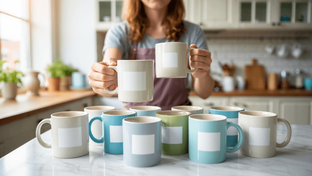 Don't Toss Company Mugs — Remove The Branding And Turn Them Into Decor!