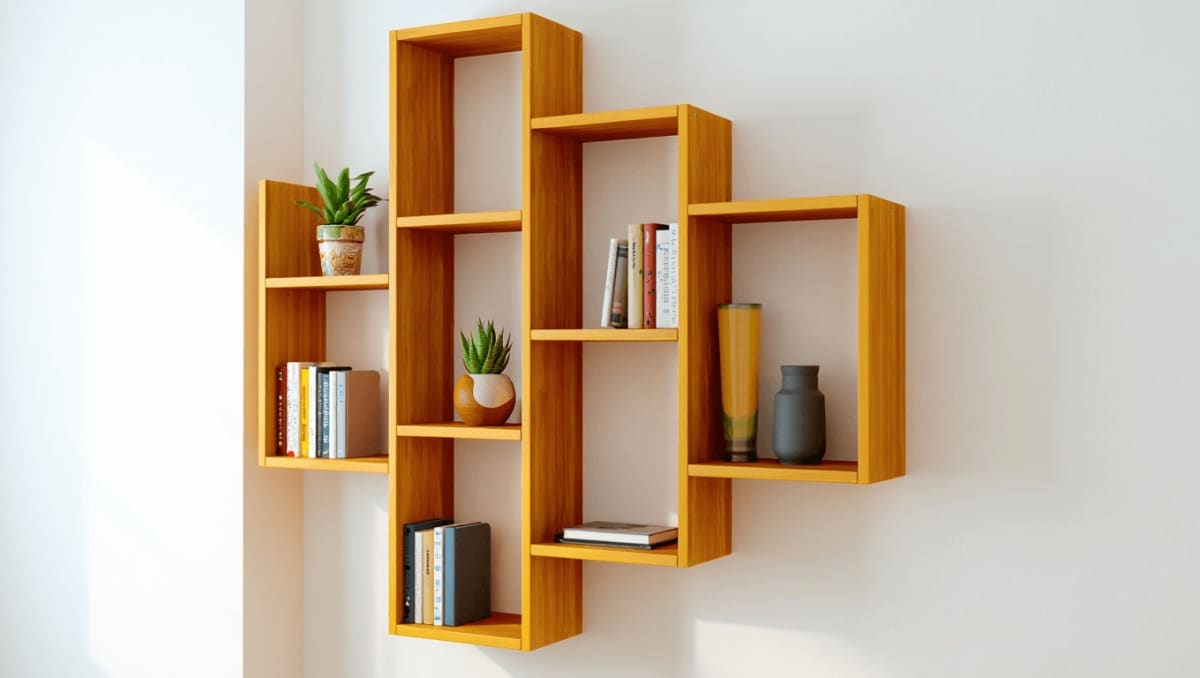 Ditch The Traditional Bookshelf For This Stylish And Modern DIY Solution