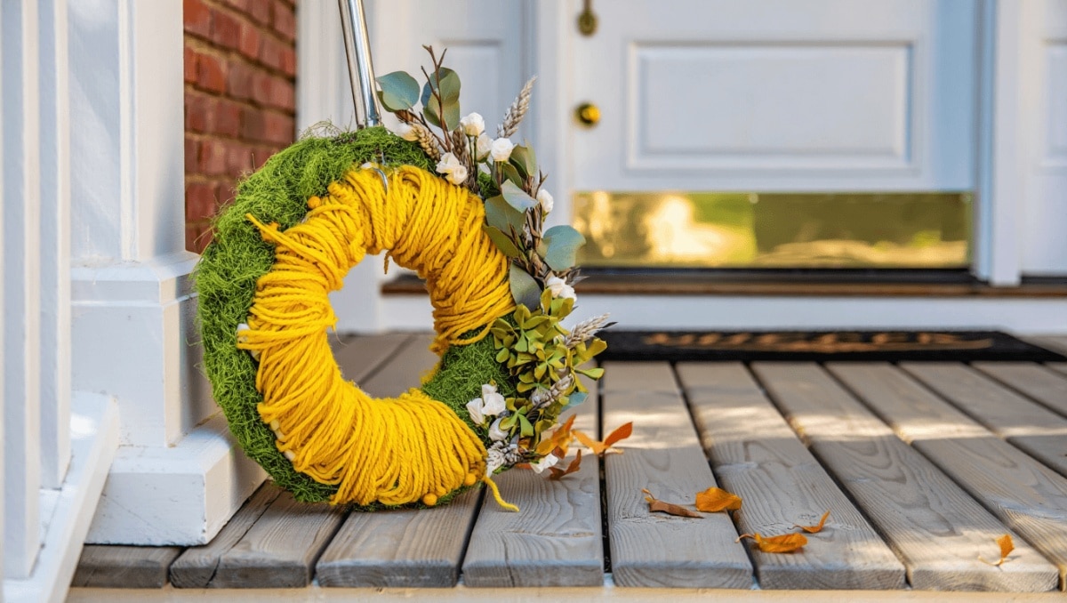 Turn A Dollar Tree Mop Head Into The Cutest Door Decor With An Easy DIY