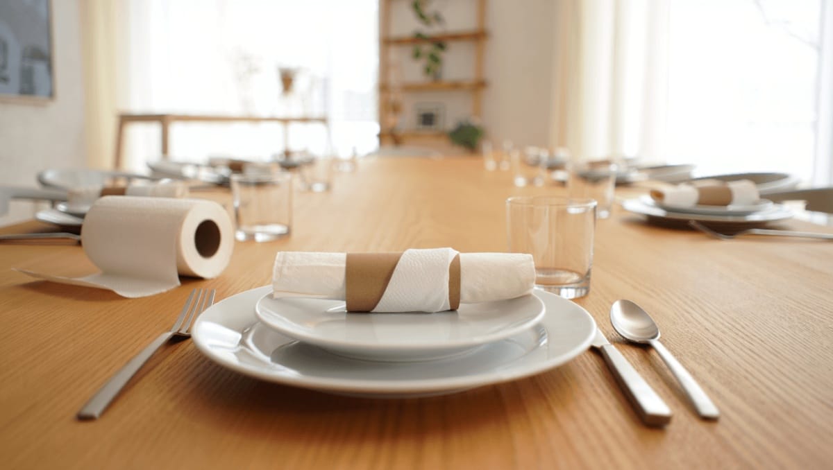 The Paper Towel Trick That'll Bring An Elevated Touch To Your Dinner Table