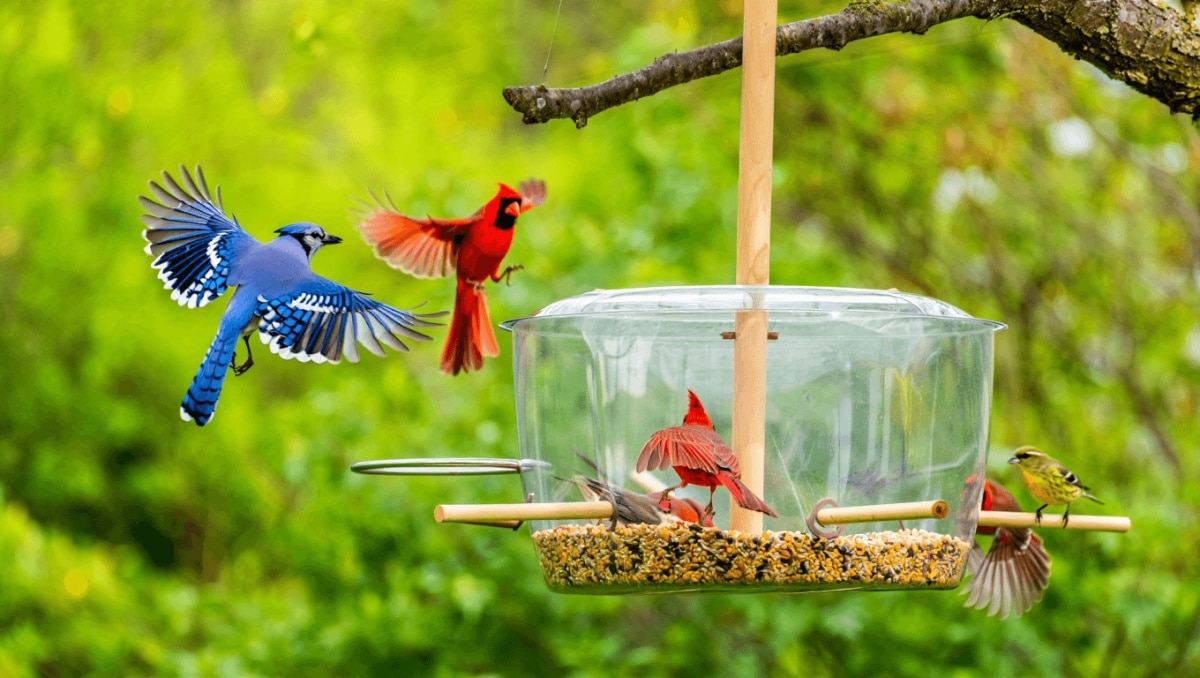 Turn An Old Plastic Container Into A Neat Feeder Birds Will Flock To
