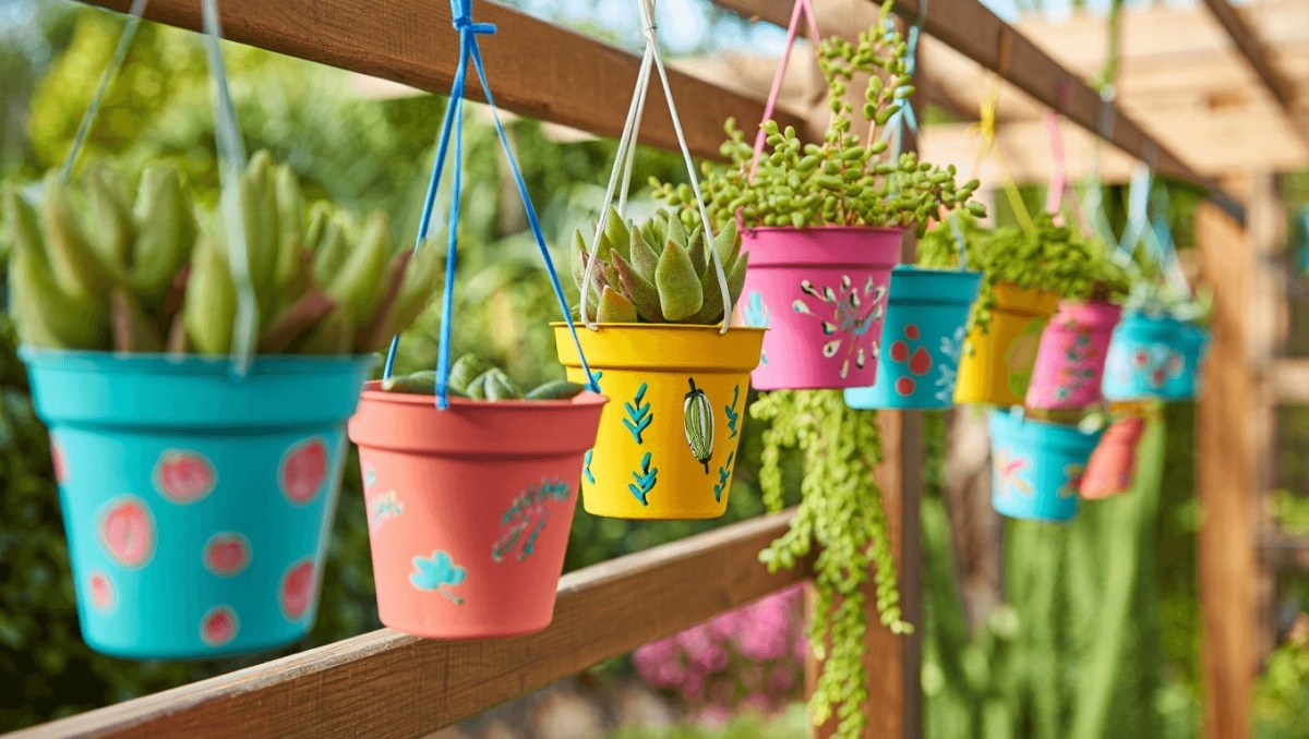 Upcycle Old Plastic Pots To Create Charming Garden Decor