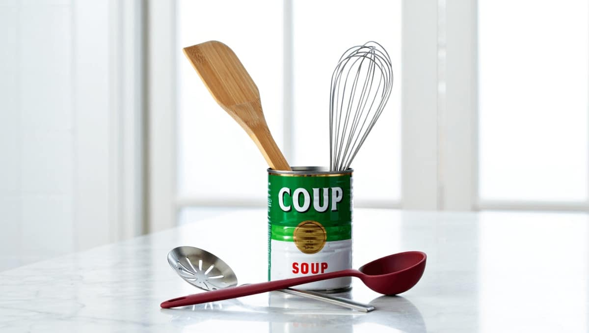 Keep Cooking Utensils Nice And Organized With A Creative Soup Can Solution