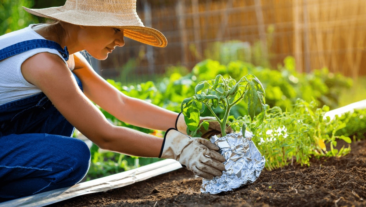 Why Gardeners Are Putting Aluminum Foil In Their Gardens — And What It Actually Does