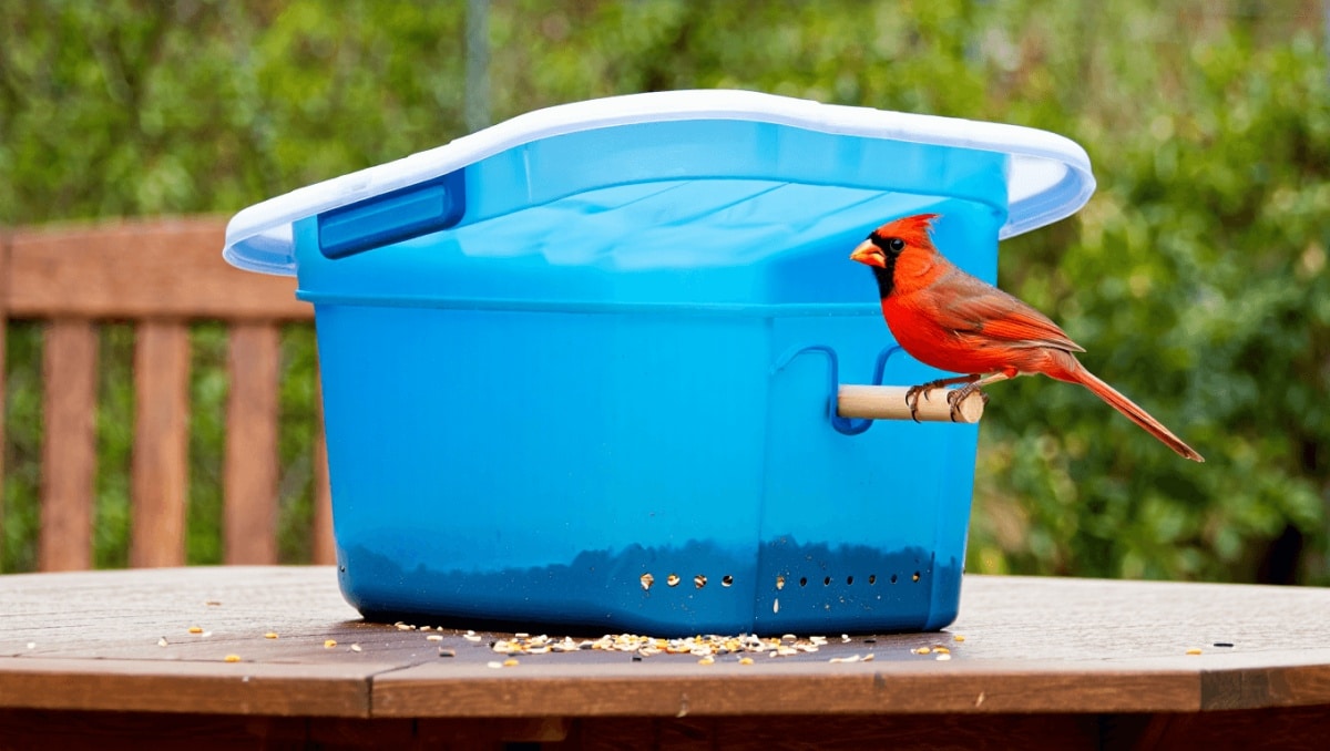 Upcycle An Old Plastic Container Into An Easy DIY Feeder Birds Will Love