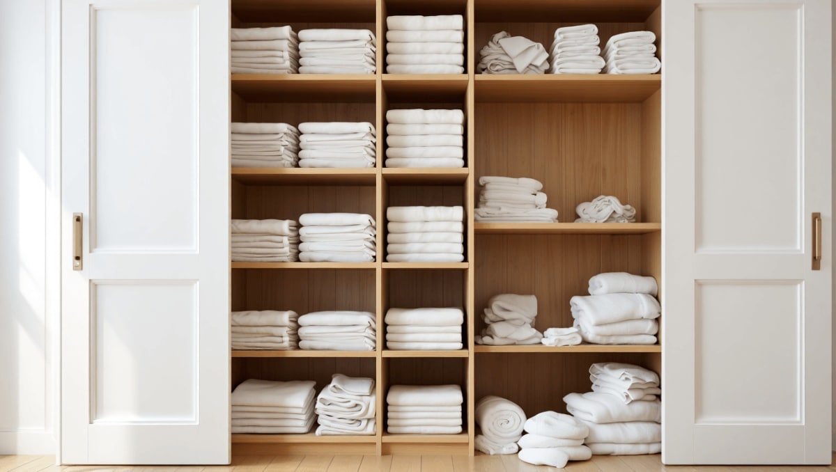 Ditch The Overstuffed Linen Closet: A Smarter Way To Fold And Store Towels