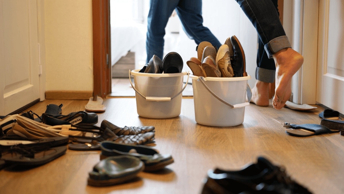 Forget Expensive Cabinets: Here's A Simple, Affordable Way To Organize Shoe Clutter