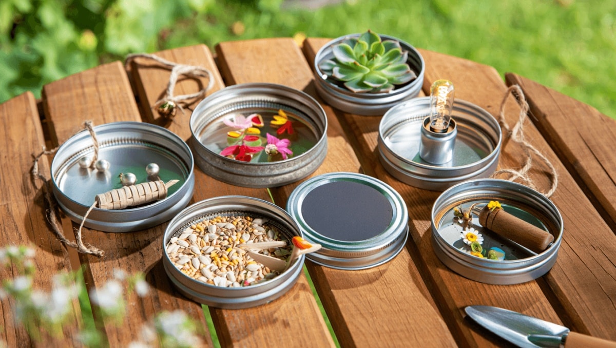7 Simply Genius Ways To Reuse Old Mason Jar Lids In Your Yard And Garden