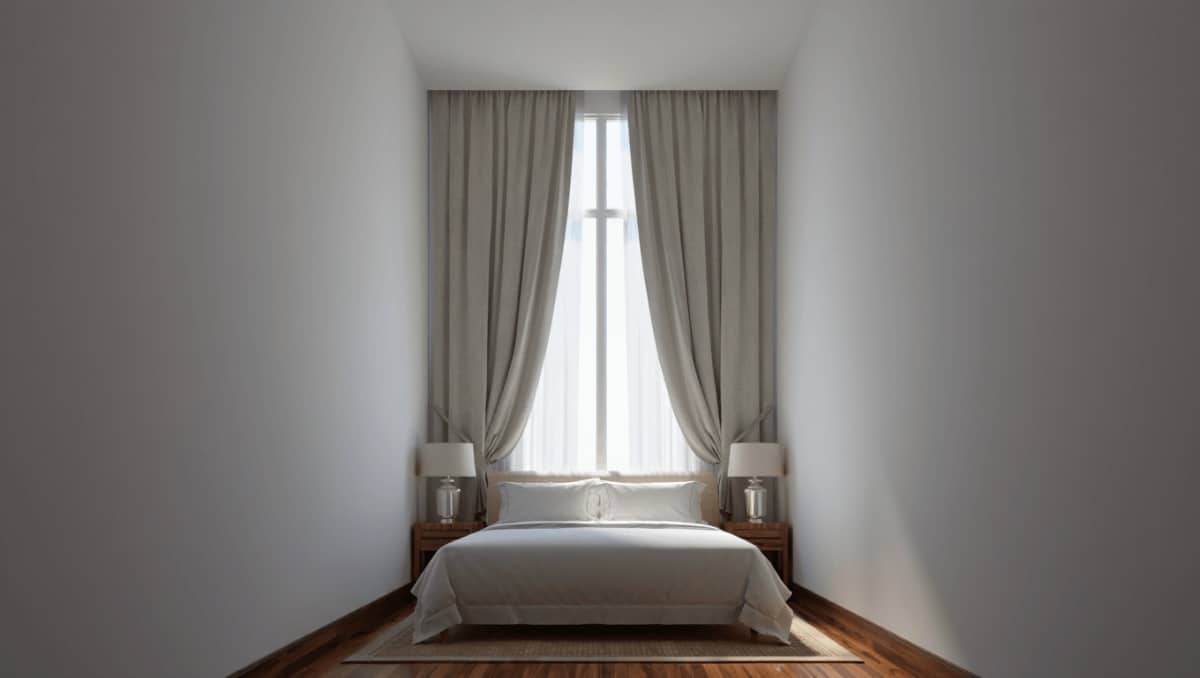 The Easy Curtain Trick You Need To Make A Small Bedroom Look Bigger