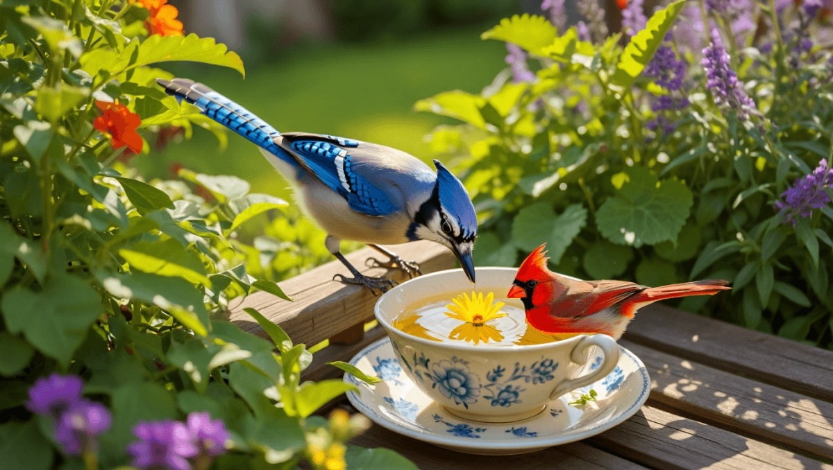 Transform A Thrifted Teacup And Saucer Into A Birdbath Birds Will Flock To
