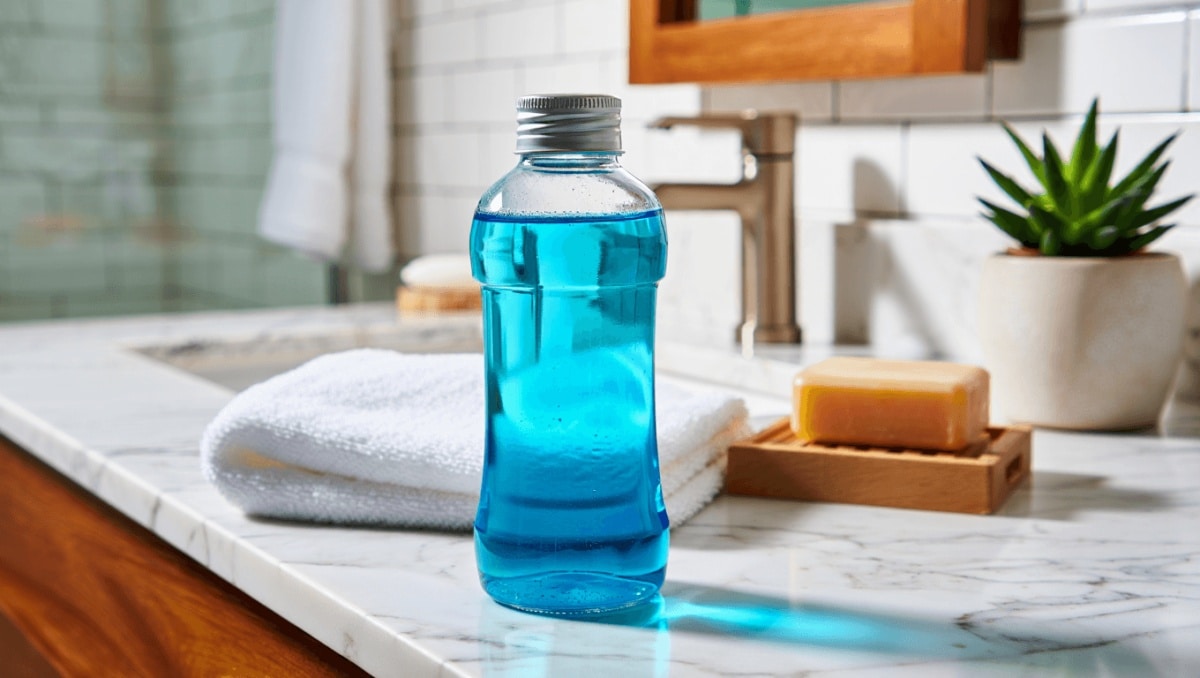 This Chic Dollar Tree Swap Makes Mouthwash Look Like High-End Bathroom Decor