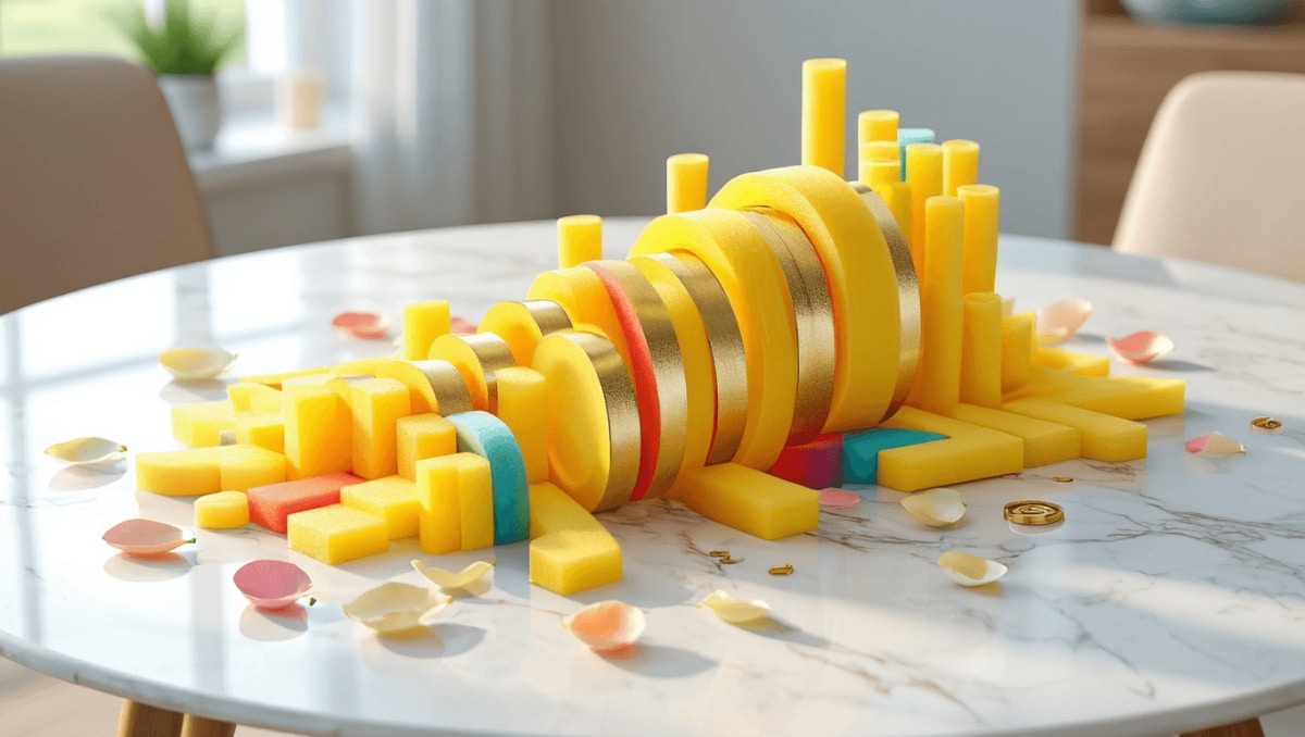 DIYer Transforms Pool Noodles Into High-End Table Decor On A Dollar Tree Budget