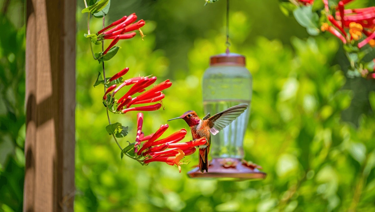 Why Planting This One Flower Near Your Hummingbird Feeder Is A Smart Idea