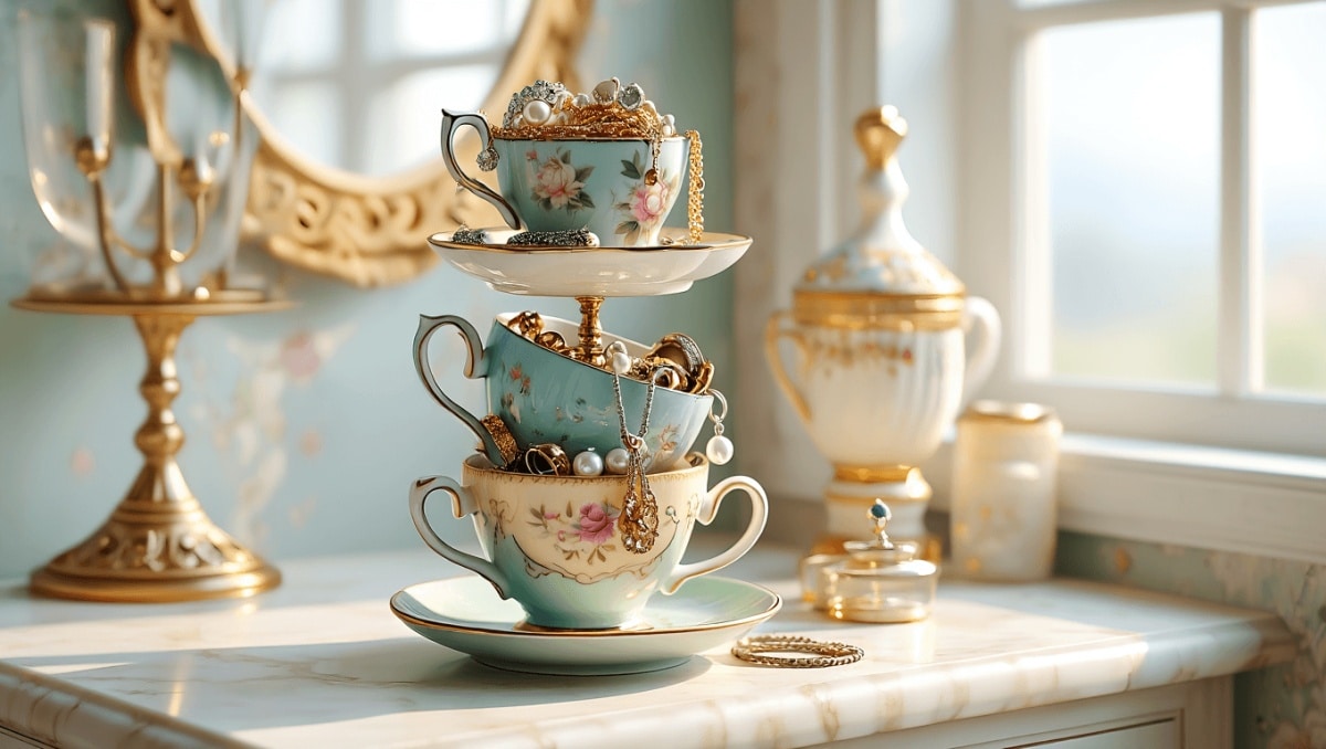 Upcycle Old Teacups Into A Stunning Jewelry Storage Solution