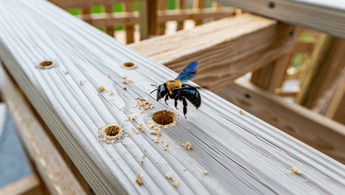 Keep Carpenter Bees From Re-Nesting In Your Deck With An Easy DIY Solution