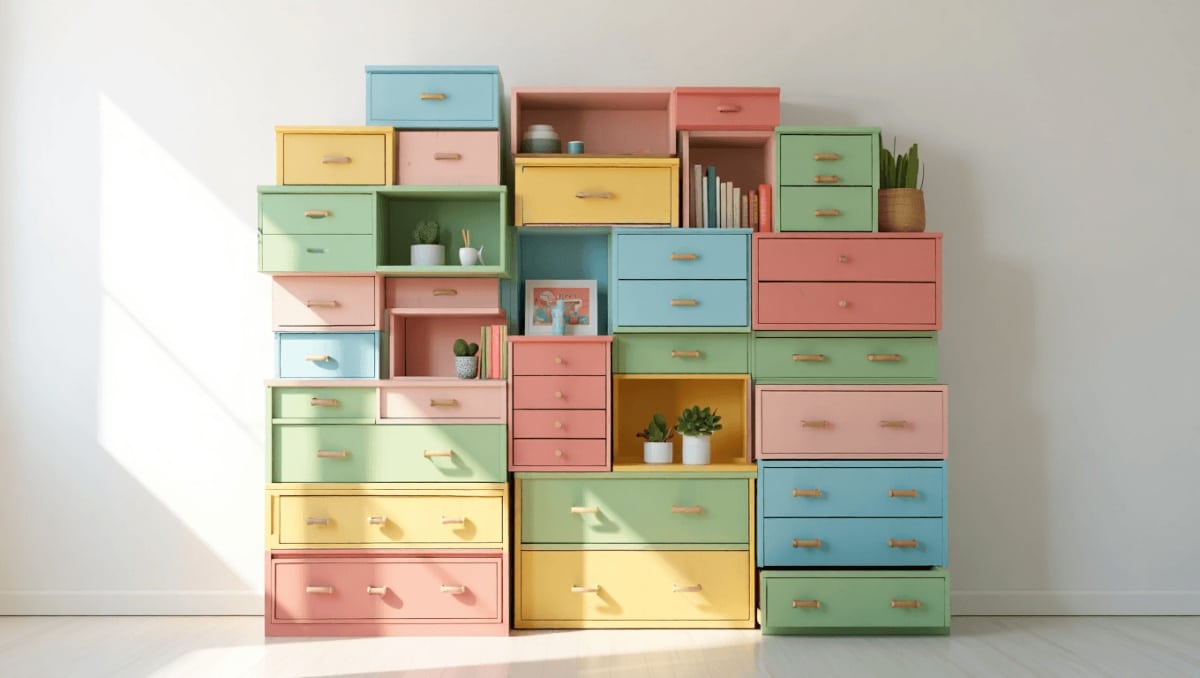 Not Traditional Shelves: The Genius Storage Solution You Can DIY With Old Drawers