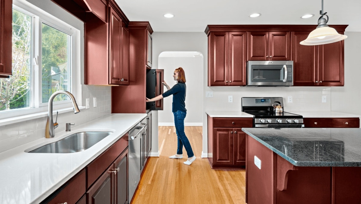 Skip Full Renos: There's A Smarter Way To Update A Kitchen With Dark Cherry Cabinets