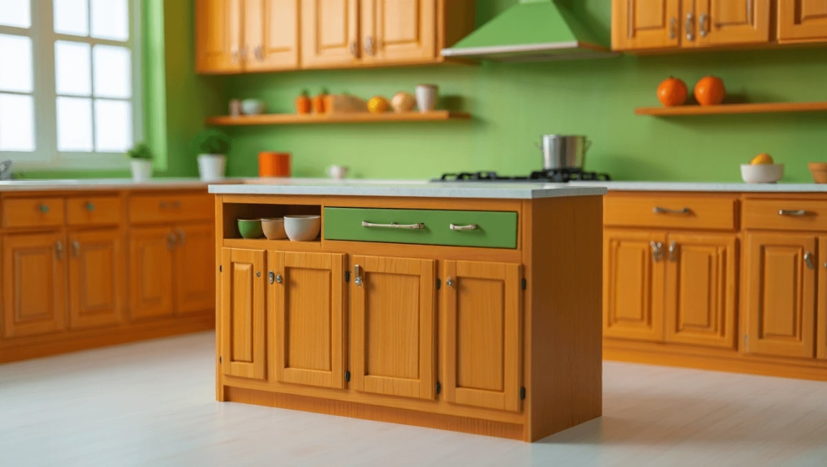 Forget Expensive Upgrades: Give Dated Honey Oak Cabinets A Modern Look