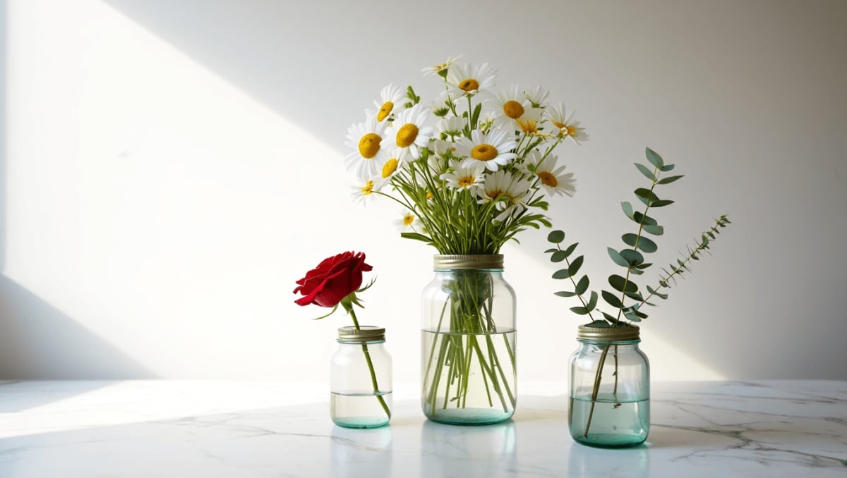 Don't Toss Old Instant Coffee Jars: Turn Them Into Upcycled Vases