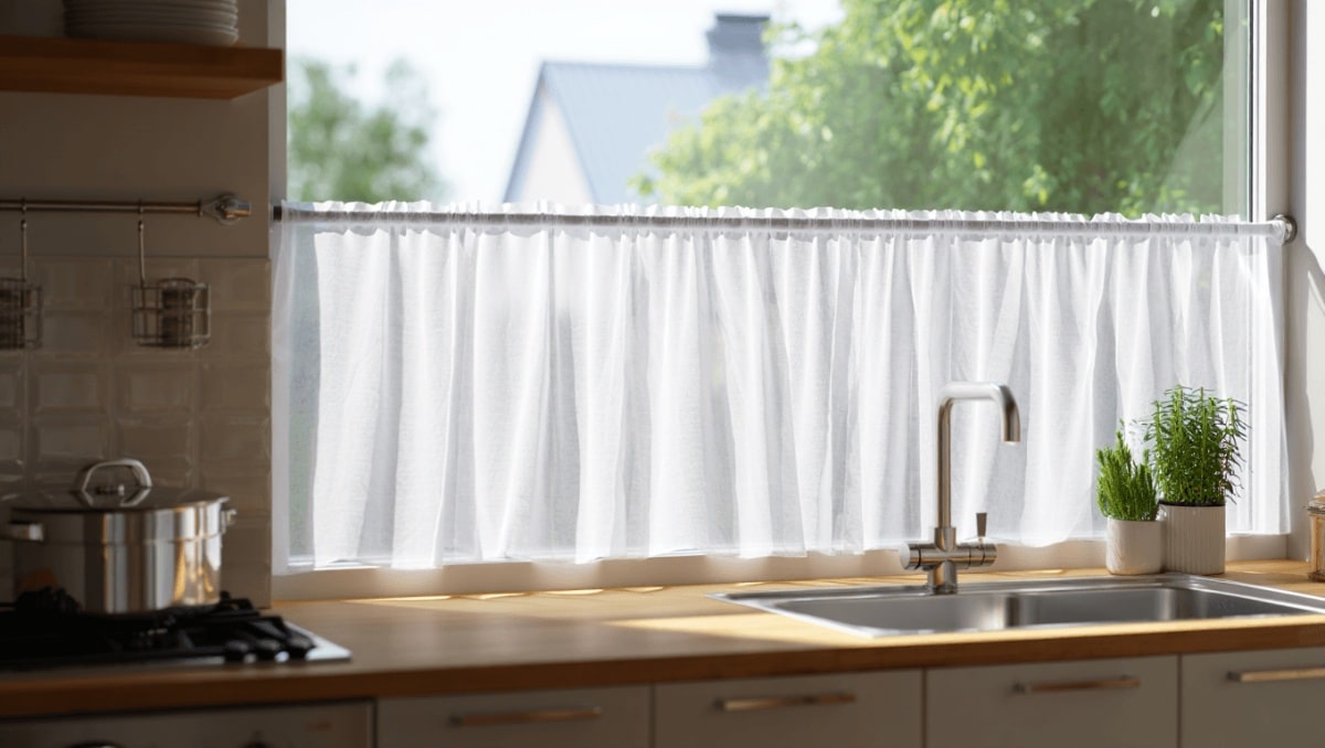 Add Privacy To Your Kitchen Windows Without Blinds Using This Smart DIY