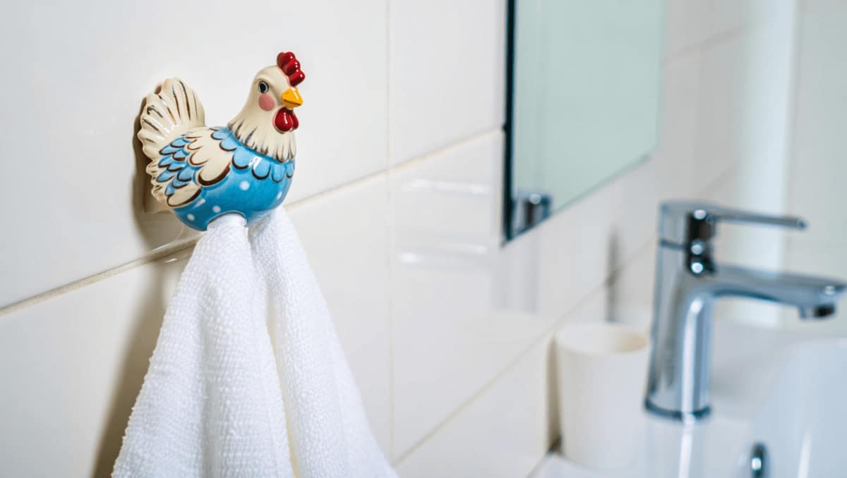 Ditch Traditional Bathroom Towel Holders — This Thrift Store Find Looks Way Cuter
