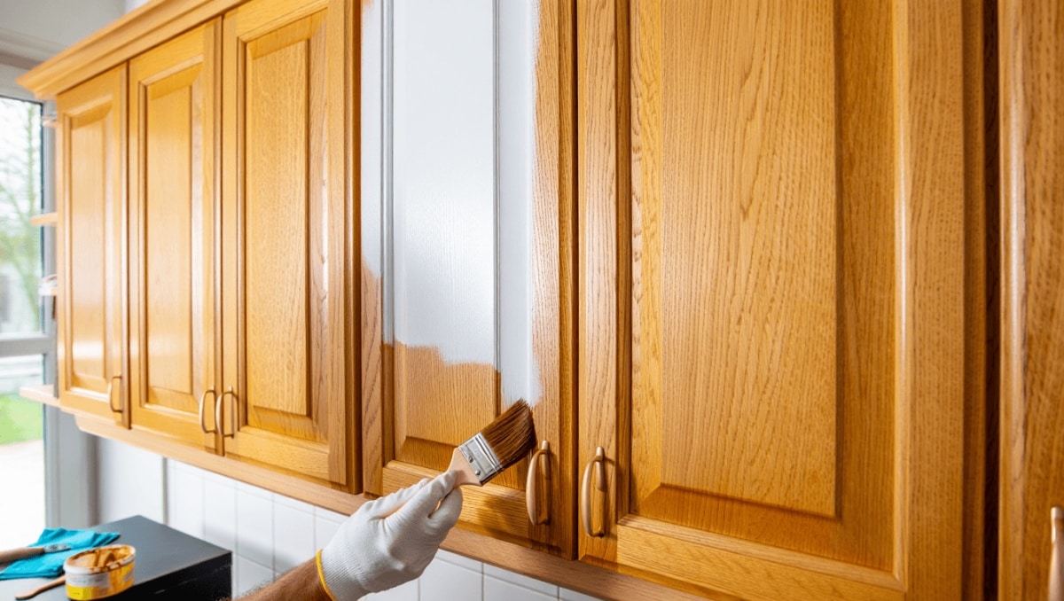 Not Too Orange Or Red: A Better Way To Update Bright Oak Cabinets