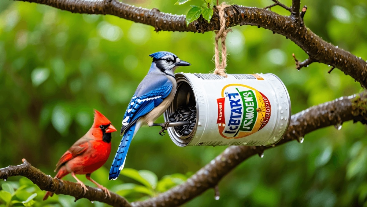 Transform Old Coffee Cans Into Clever Bird Feeders That Keep Seed Covered And Dry