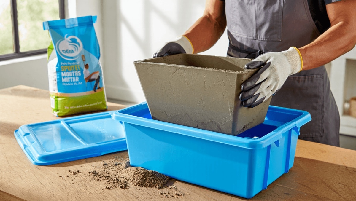 The Easiest Way To DIY Concrete Planters Using A Plastic Bin