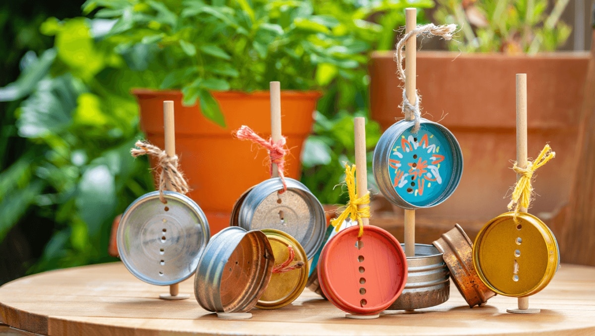 Transform Old Jar Lids Into Stunning Patio Decor With A Boho Twist
