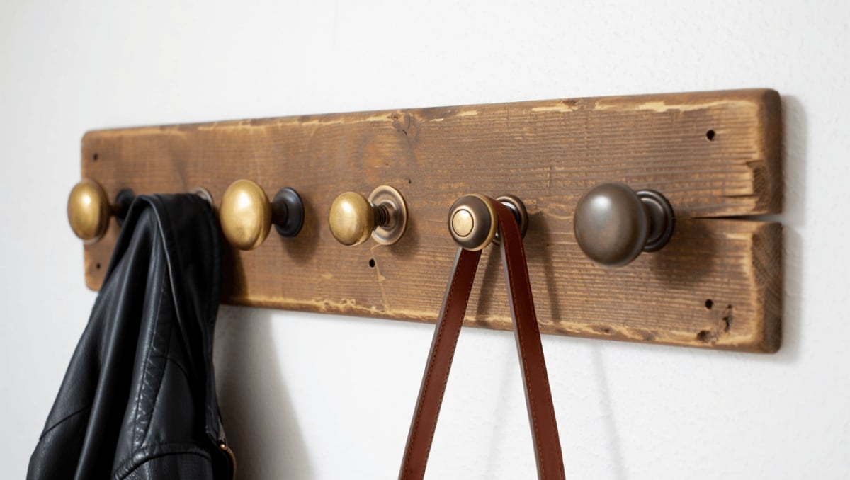 Transform Old Scrap Wood Into Elegant Wall Art With Thrifted Door Knobs