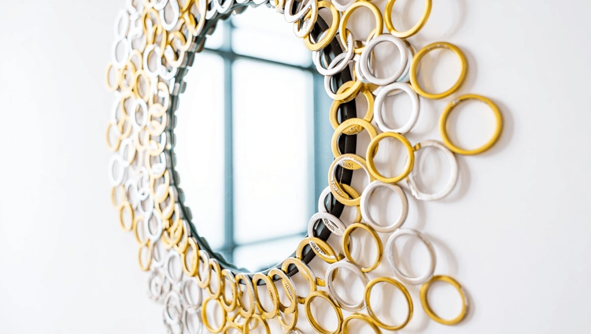 Turn Shower Curtain Rings Into A High-End Wall Feature With A Chic Dollar Tree DIY