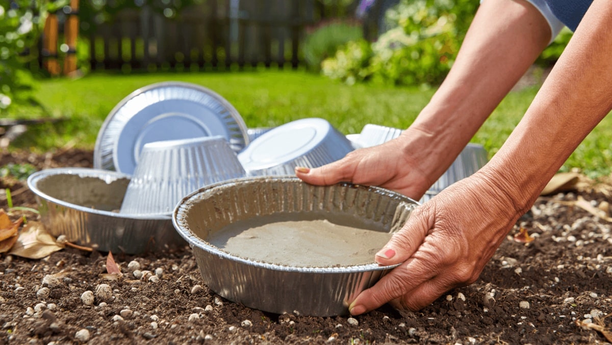Use Old Pie Pans To Make Charming DIY Pavers On A Budget