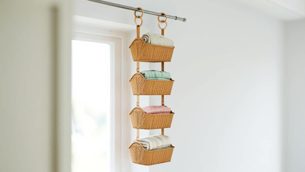 Use Curtain Rings For This Affordable Dollar Tree DIY To Organize Your Blankets